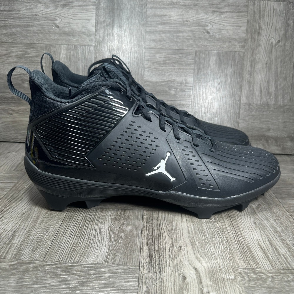 Jordan Football Cleats Mens 18 Black White Mid Top Athletic NEW FJ4971-001